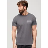 Superdry T-Shirt »CLASSIC VL HERITAGE CHEST TEE«, Gr. M, granite grey marl , 97153406-M