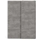 VCM Veto Schiebetürenschrank B150 cm 2 Türen Weiß und Betondekor.