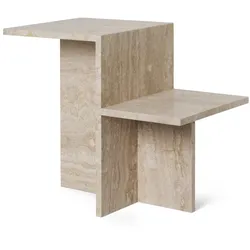 Ferm Living - Distinct Beistelltisch, Travertin-Stein