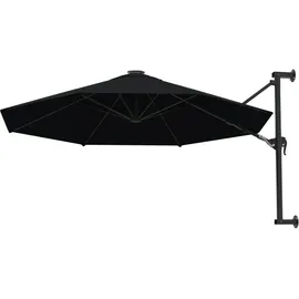 furnicato Wandschirm Ø 300 cm Schwarz