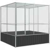 vidaXL Voliere Silbern 211x207x212 cm Stahl