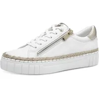Marco Tozzi Sneaker mit Reißverschluss Bequem, Weiß (White Comb), 39