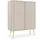 Deine Möbel 24 Hochkommode 103 x 129 x 39 cm Creme / Gold