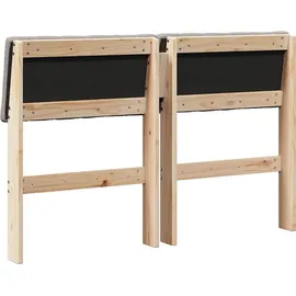 vidaXL Gepolstertes Kopfteil Taupe 120 cm Massives Kiefernholz