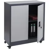 Proregal Aktenschrank 98x80x40 cm Dunkelgrau-Hellgrau