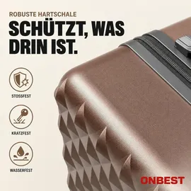 onbest Kofferset 4-tlg. braun