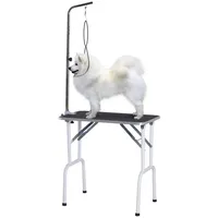 PawHut Trimmtisch klappbarer Pflegetisch für Hunde Katzen Metall schwarz