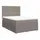 vidaXL Boxspringbett mit Matratze Taupe 140x200 cm Stoff