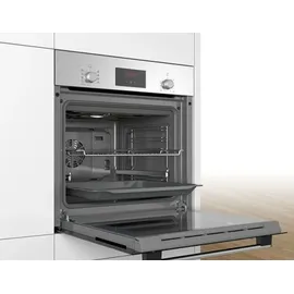 Bosch Herdset BOSCH Einbau-Backofen Teleskopauszug 3D-Heißluft + Induktionskochfeld Booster autark 60 cm