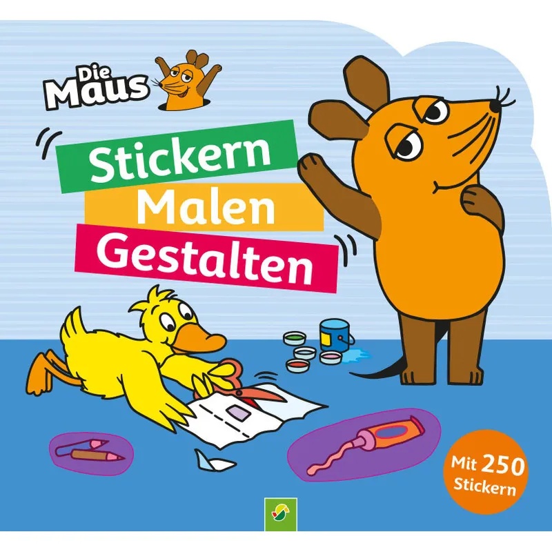 Die Maus - Stickern, Malen, Gestalten: Mit 250 Stickern., Kartoniert (TB)