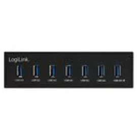 Logilink UA0342 - 5,25" USB 3.0 Hub (7-Port) mit Schnellladeport und Datenübertragungsraten bis zu 5 GBit/s