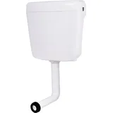 Belvit Aufputz Spülkasten AP Spülkasten Aufputzspülkasten für Stand-WC Toilette Weiß