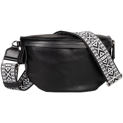Gürteltasche TOM TAILOR „Palina“ Gr. B/H/T: 30 cm x 19 cm x 10,5 cm, schwarz Damen Taschen Gürteltaschen Modische Gürteltasche mit bunt gewebtes Gurtband