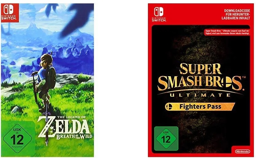 The Legend of Zelda: Breath of the Wild [Nintendo Switch] & Super Smash Bros. Ultimate Fighters Pass | Switch - Download Code