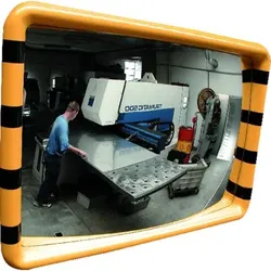 Industriespiegel gelb/schwarz 40x60 cm - gelb/schwarz