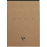 Clairefontaine 103636C - Notizblock Flying Spirit, an Kopfseite geleimt, liniert, A5 14,8 x 21cm, 70 Blatt, 1 Stück, Braun mit sortierten Designs