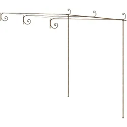 vidaXL Garten-Pergola Antik-Braun 3x3x2,5 m Eisen