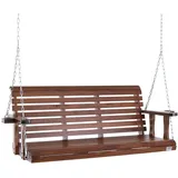VEVOR Hollywoodschaukel Holz Bank Sitz zur Schaukel 1702x710x600mm Braun