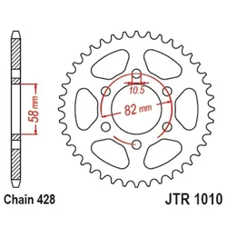 JT SPROCKETS Stahl Kettenrad 1010 - 431