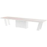 Design Esstisch Tisch HEG-111 Hochglanz XXL ausziehbar 160 bis 412 cm - Beige