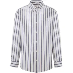 Pepe Jeans für Herren. PM308573 Mont weißes Hemd (L), Lässig, Baumwolle, Langarm