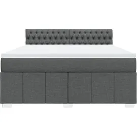 vidaXL Boxspringbett 180 x 200 cm Dunkelgrau