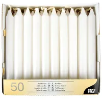 Papstar Tafelkerzen 19,6 cm 50 St. weiß