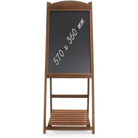 toboli Kundenstopper 42x112cm Kreidetafel Holz Aufsteller Werbetafel