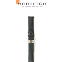 Hamilton Leder Rail Road Band-set Leder-schwarz-22/20 H690.406.100 - schwarz