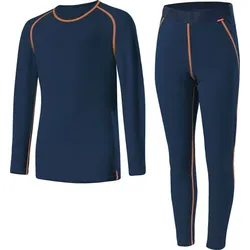 Löffler TRANSTEX K SET LONG WARM lange Thermounterwäsche Kinder dunkelblau - 116