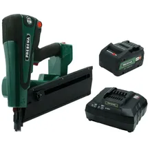 Prebena PKT-8-RKP100-SET4 Hybridnagler für Rundkopf-Streifennägel Type RKP von 65-100 mm -inkl.Akku und Ladestation