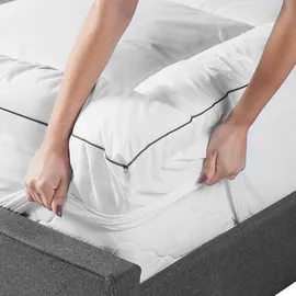 Beliani Matratzentopper MULHACEN 90 x 200 cm Weiß
