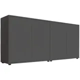 BMG Möbel Sideboard Mailand Set 2 Anthrazit