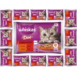 whiskas Adult saszetka 52 x 85g Classic Kits Katzennassfutter in Gelee mit Rind und Geflügelfleisch, Lamm und Ente