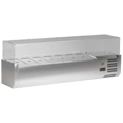 Glaskühlaufsatzvitrine - 1,5 m - für 1/4-GN-Behälter - IDEAL