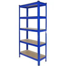 MonsterShop 4 x Monster Racking T-Rax 75cm Lagerregal Blau mit Gummihammer