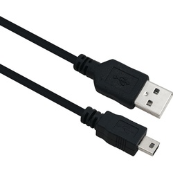 Helos USB-Kabel USB (M) bis Mini-USB, Typ B (M) (1 m, USB 2.0), USB Kabel