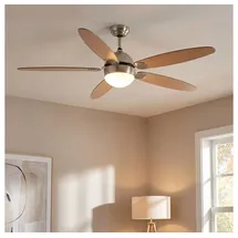 GLOBO LED Deckenventilator 132 cm Deckenventilator Braun