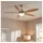 GLOBO LED Deckenventilator 132 cm Deckenventilator Braun