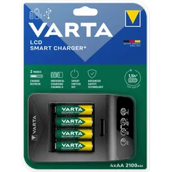 VARTA Akku-Ladegerät inkl. Akkus LCD Smart Charger+
