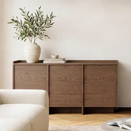 petits-meubles Buffet Japandi 151,8 cm Dunkles Holz