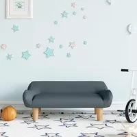 Kindersofa Dunkelgrau 70x40x24 Cm Stoff