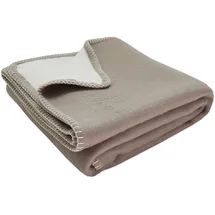 framsohn frottier Bio Flanell Doubleface Kuscheldecke 150 x 200 cm Beige