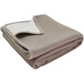 framsohn frottier Bio Flanell Doubleface Kuscheldecke 150 x 200 cm Beige