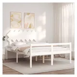 vidaXL Seniorenbett 140 x 190 cm Weiß