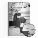 DEQOART Magnettafel 'Chanel Eleganz', Metall Whiteboard für alle Magnete, Magnetboard magnetisch schwarz 60 cm x 90 cm