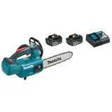 Makita DUC254RF + 2x 18V 3Ah BL1830B + DC18RC Akku-Kettensäge 18V