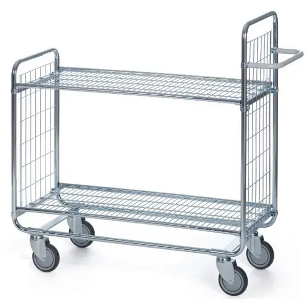 Leiterwagen Serie 100, max. 200 kg 2 Etagen 1180x460x1120 mm verzinktes Profil