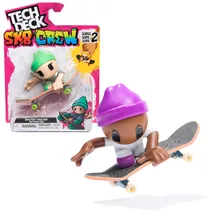 Spin Master Tech Deck Sk8 Crew, Fingerboard mit cooler Skater-Figur