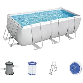 BESTWAY Power Steel Frame Pool Set 412 x 201 x 122 cm inkl. Filterpumpe